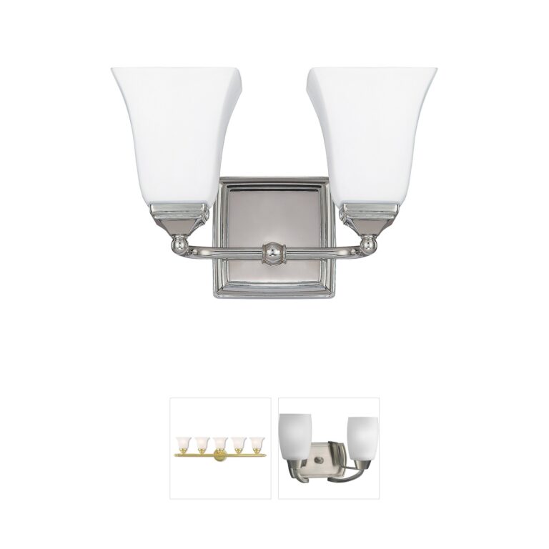 Capital Lighting Cade Polished Nickel 2-Light Vanity with Soft White Glass