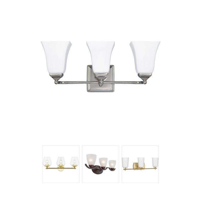 Capital Lighting Cade 20-Inch 3-Light Polished Nickel Vanity with Soft White Glass