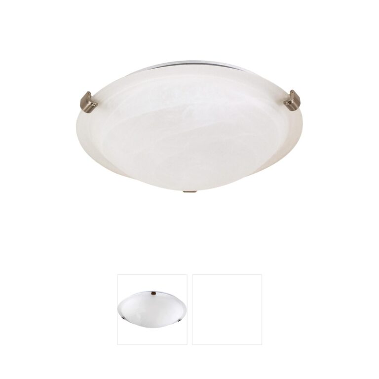 Nuvo Brentwood Brushed Nickel Flush Mount with Alabaster Glass