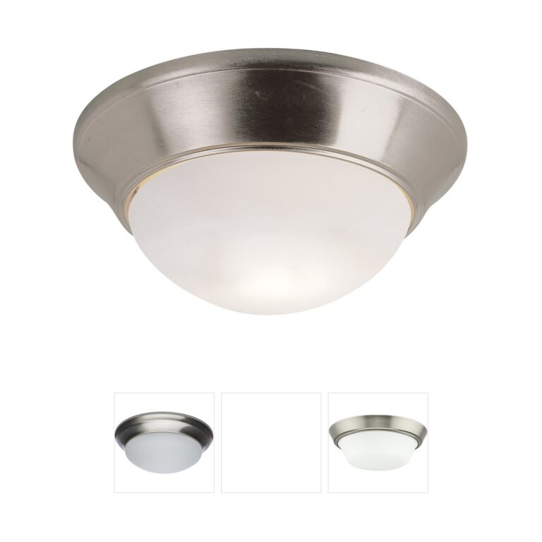 Trans Globe Lighting Bolton 11" Brushed Nickel Flush Mount