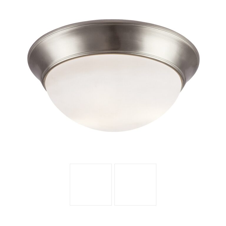 Trans Globe Lighting Bolton 14" Brushed Nickel Flush Mount