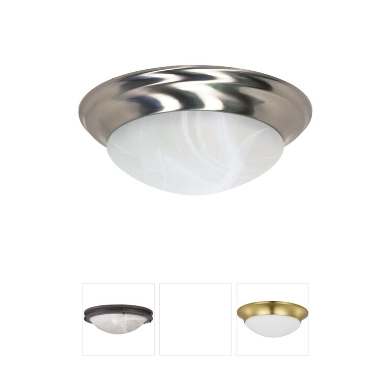Nuvo Brentwood Alabaster Glass Flush Mount
