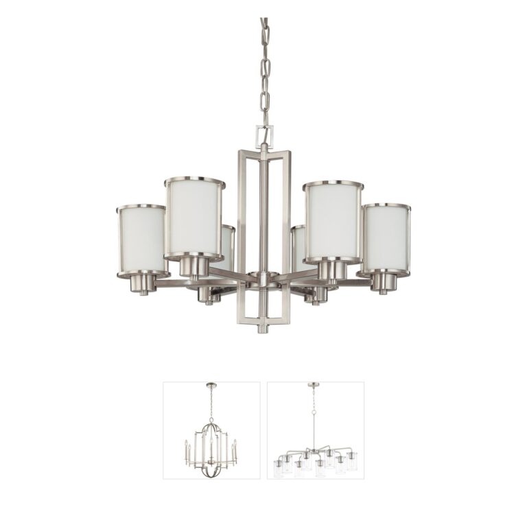 Nuvo Lighting Odeon Brushed Nickel 6-Light Chandelier