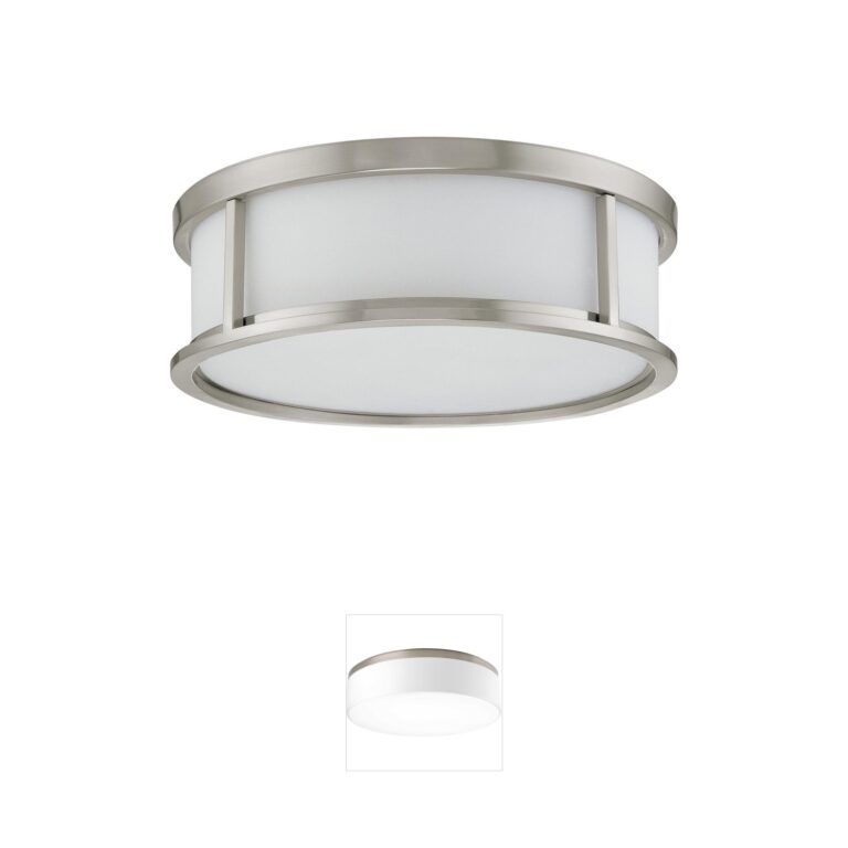 Nuvo Odeon Brushed Nickel Flush Mount