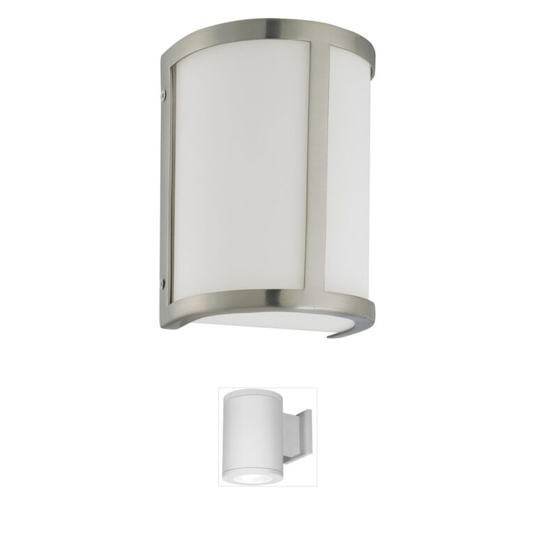 Nuvo Lighting Odeon Brushed Nickel Sconce with Satin White Glass