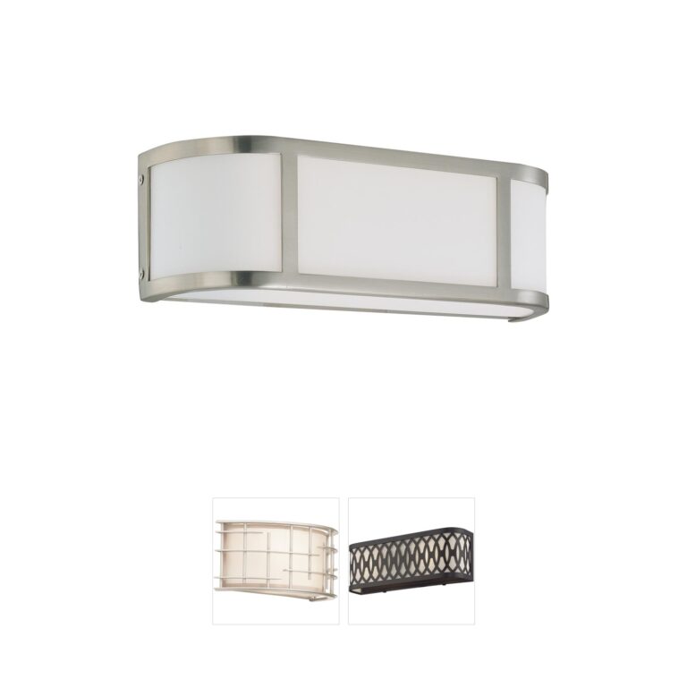 Nuvo Odeon Brushed Nickel Wall Sconce with Satin White Glass