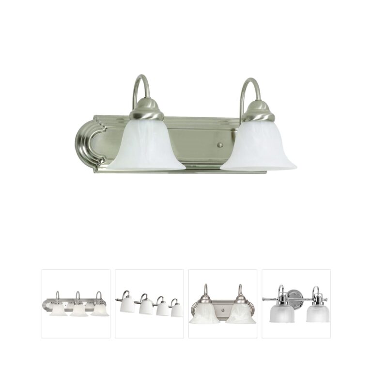 Nuvo Lighting Ballerina 2-Light Brushed Nickel Vanity with Alabaster Glass