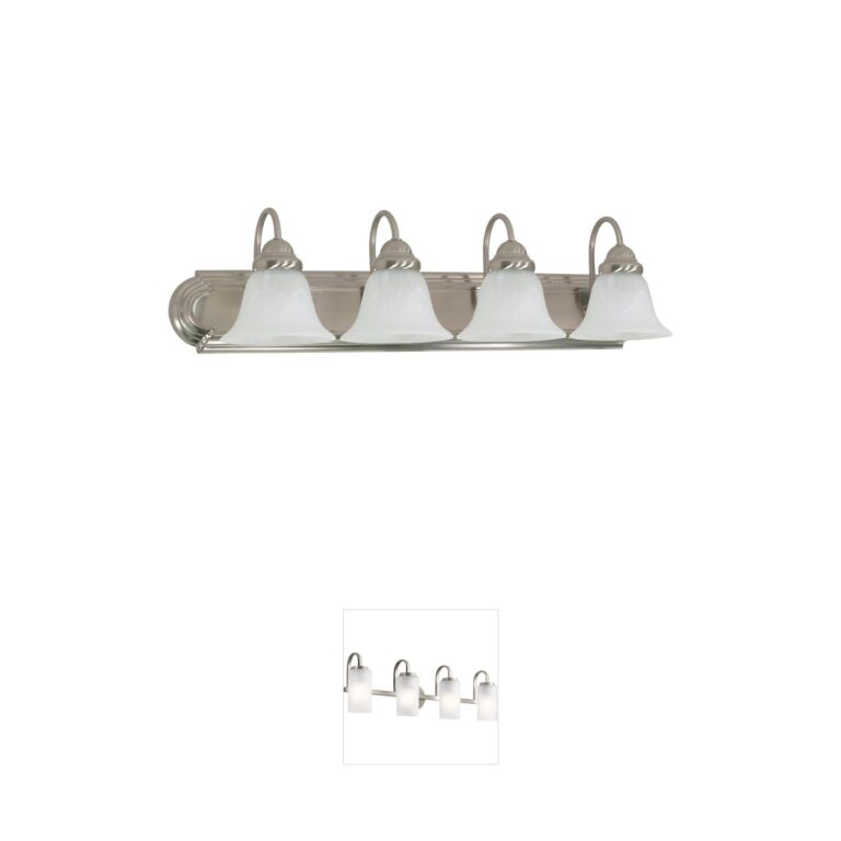 Nuvo Lighting Ballerina Brushed Nickel Alabaster Glass 4-Light Vanity Light