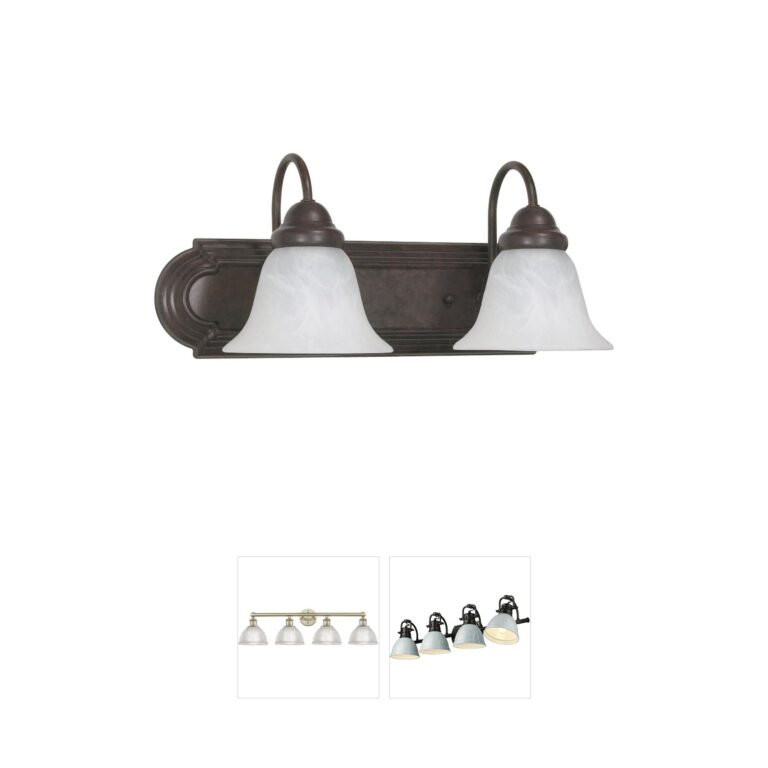 Nuvo Lighting Ballerina Old Bronze Alabaster Glass 2-Light Vanity Light
