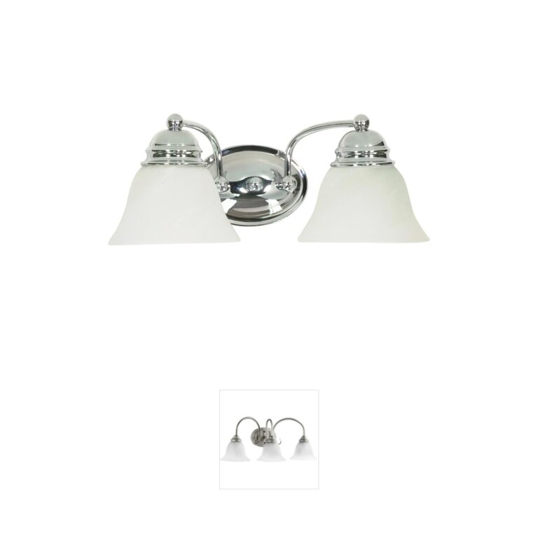 Nuvo Empire Alabaster Glass Vanity Light