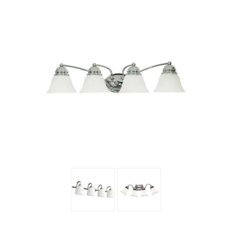 Nuvo Empire Alabaster Glass Vanity Light