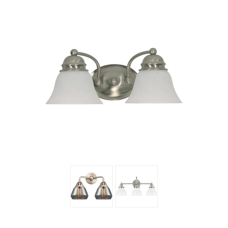 Nuvo Lighting Empire Brushed Nickel Alabaster Glass 2-Light Vanity
