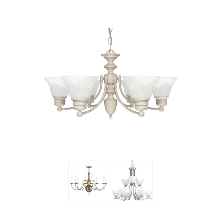Nuvo Empire Alabaster Glass Chandelier