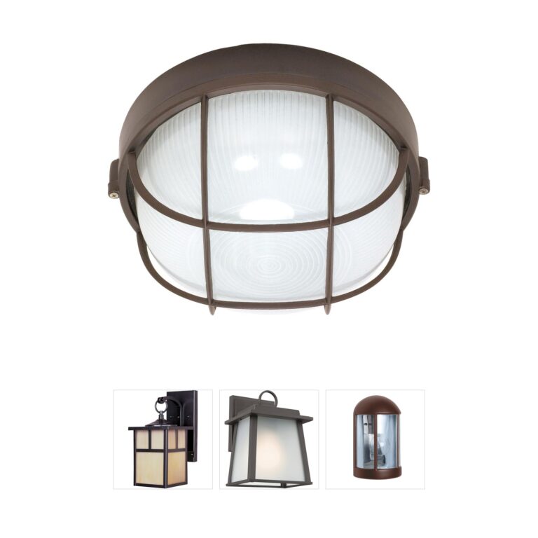 Nuvo Brentwood Architectural Bronze Outdoor Bulk Head Wall Light