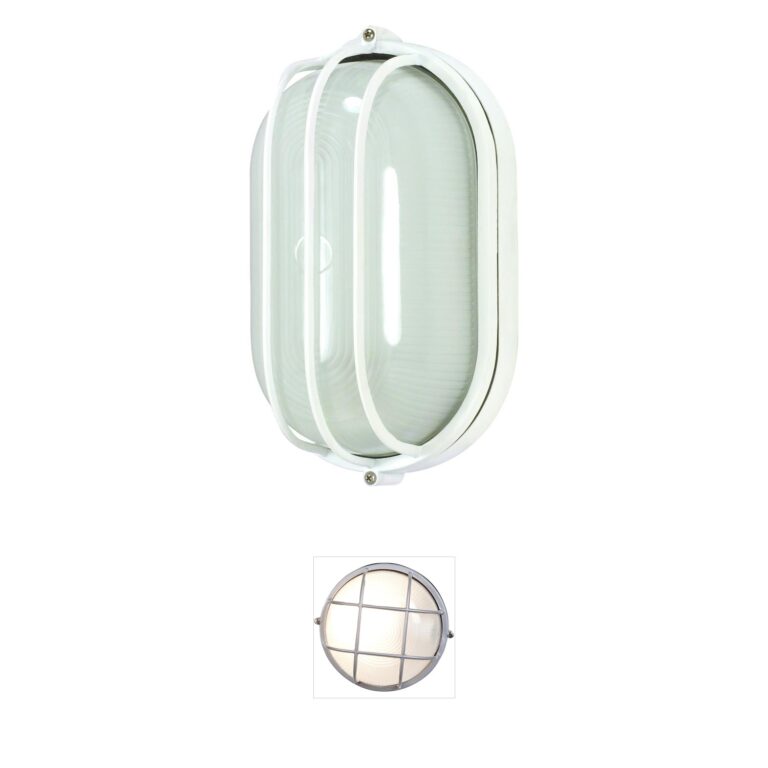 Nuvo Lighting Brentwood Semi Gloss White Outdoor Bulk Head Wall Light