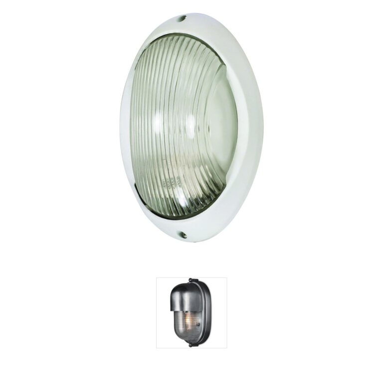 Nuvo Brentwood Semi Gloss White Outdoor Bulk Head Wall Light