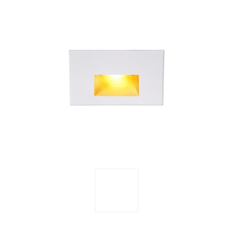 WAC Lighting Tyler White LED Horizontal Step Light with Amber Lens