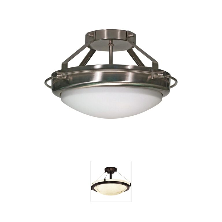 Nuvo Polaris Brushed Nickel Semi-Flush Mount