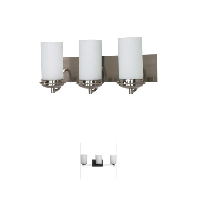 Nuvo Polaris Brushed Nickel 3-Light Vanity Light