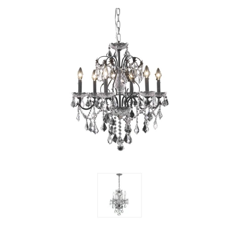 Elegant Lighting St. Francis Dark Bronze Royal Cut Crystal Mini Chandelier