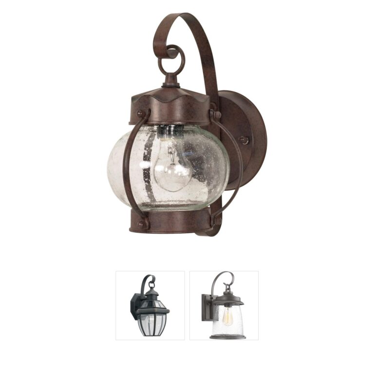 Nuvo Lighting Brentwood Old Bronze Seeded Glass Outdoor Wall Lantern