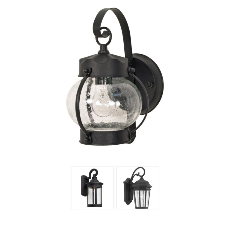Nuvo Lighting Brentwood Textured Black Outdoor Wall Lantern