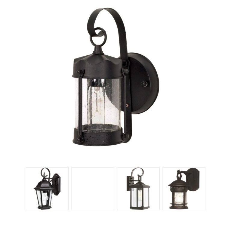 Nuvo Brentwood Textured Black Outdoor Wall Light
