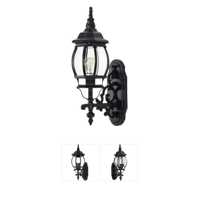 Nuvo Lighting Central Park Textured Black Aluminum Outdoor Wall Lantern