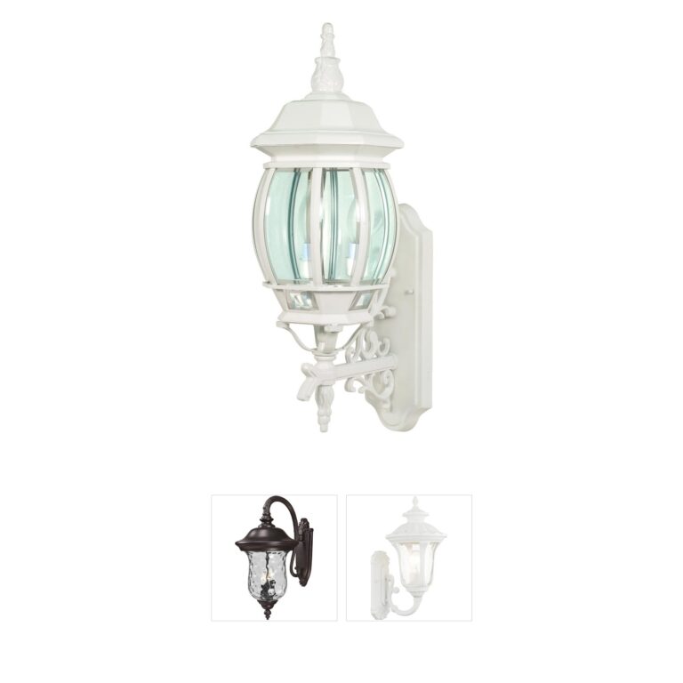 Nuvo Lighting Central Park White Aluminum Outdoor Wall Light