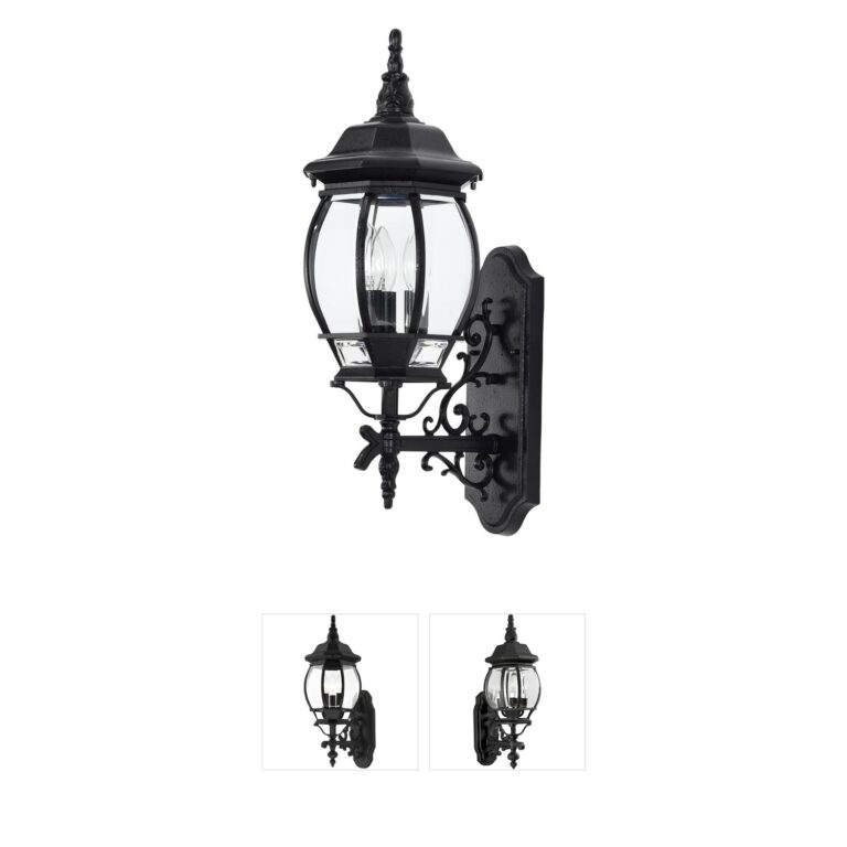 Nuvo Lighting Central Park Aluminum Outdoor Wall Lantern with Clear Glass