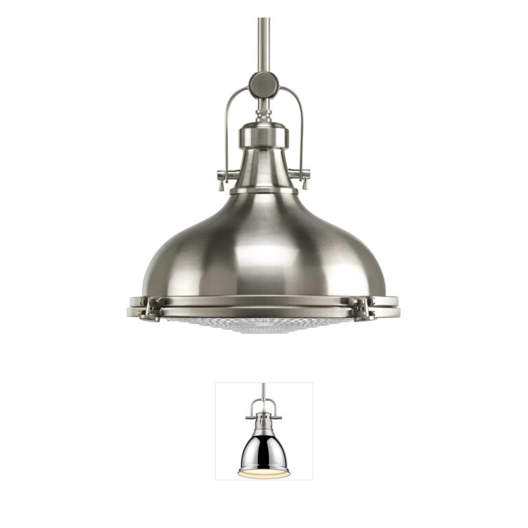 Progress Lighting Fresnel Lens Collection 12" Brushed Nickel Pendant