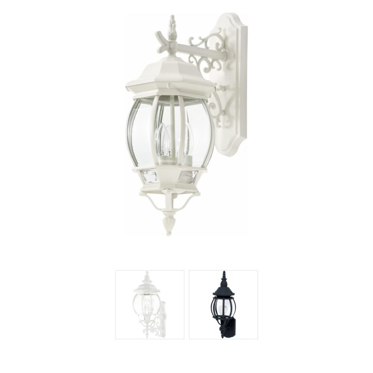 Nuvo Lighting Central Park White Aluminum Outdoor Wall Light