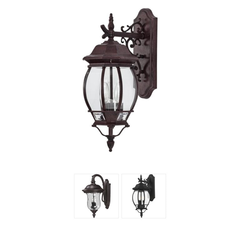 Nuvo Central Park Old Bronze Aluminum Outdoor Wall Lantern