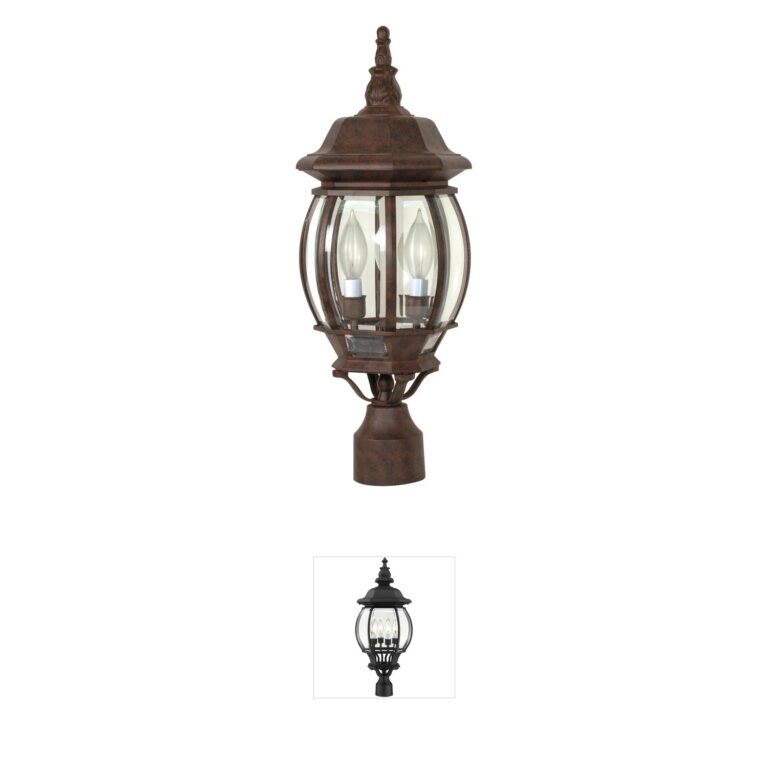 Nuvo Lighting Central Park Old Bronze Aluminum Post Lantern