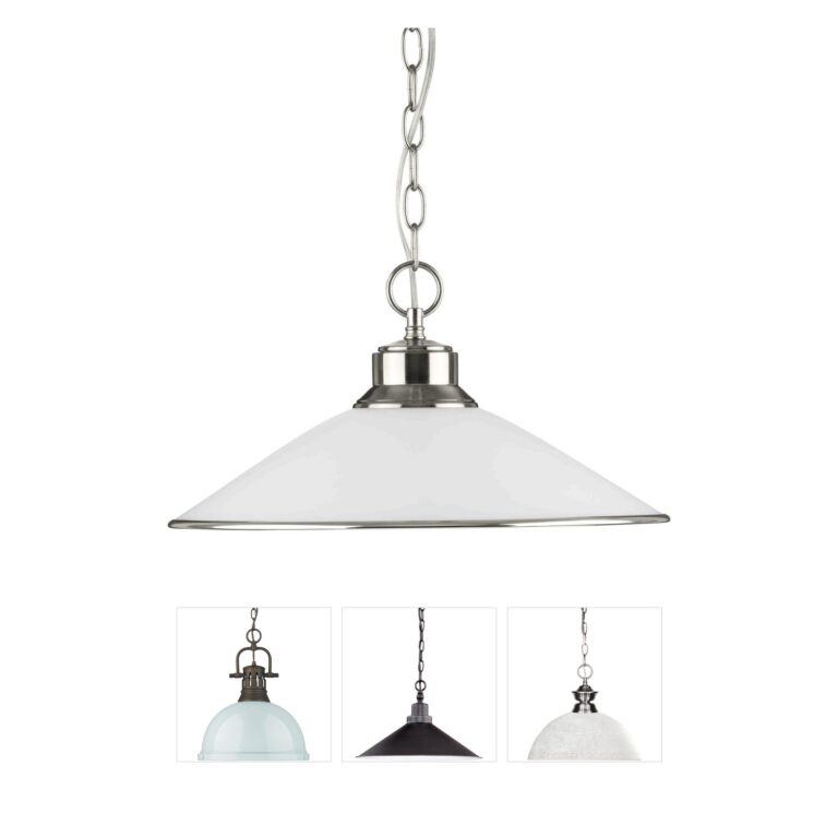Progress Lighting Glass Pendants Brushed Nickel Pendant