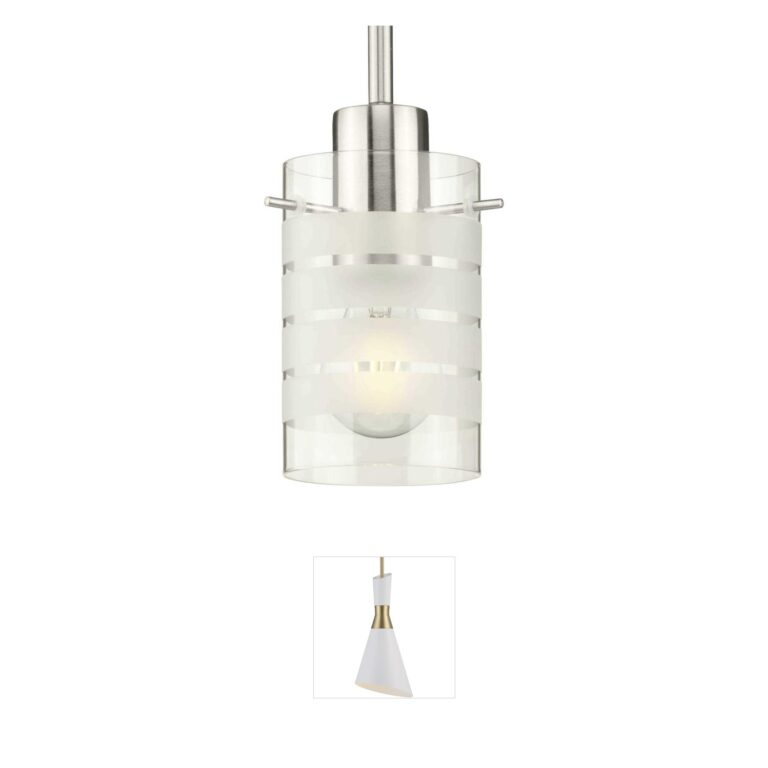 Progress Lighting Glass Pendants Brushed Nickel Mini Pendant