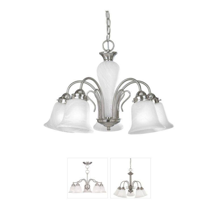 Progress Lighting Bedford Collection Brushed Nickel Chandelier