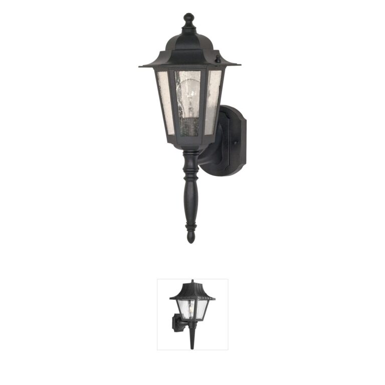 Nuvo Cornerstone Seeded Glass Outdoor Wall Lantern