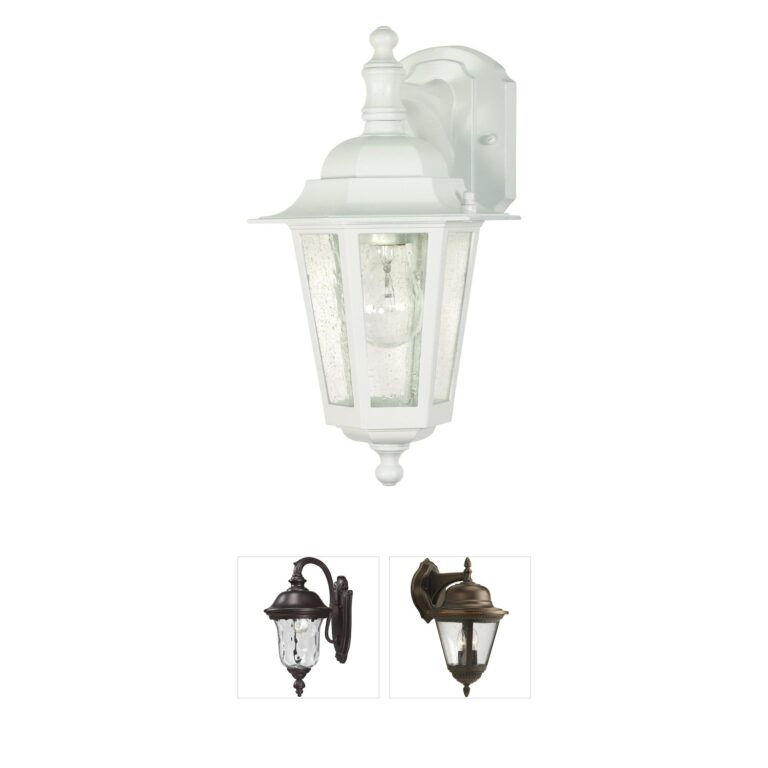 Nuvo Lighting Cornerstone White Aluminum Outdoor Wall Lantern