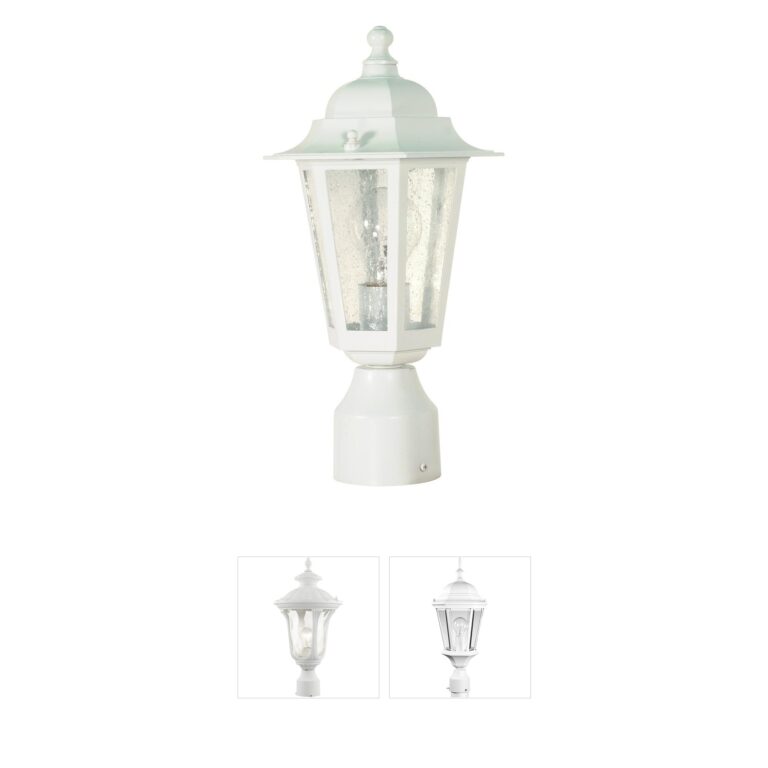 Nuvo Lighting Cornerstone Aluminum Post Light with Clear Seeded Glass