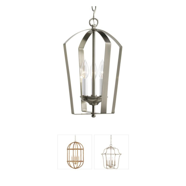 Progress Lighting Gather Brushed Nickel Steel Foyer Pendant