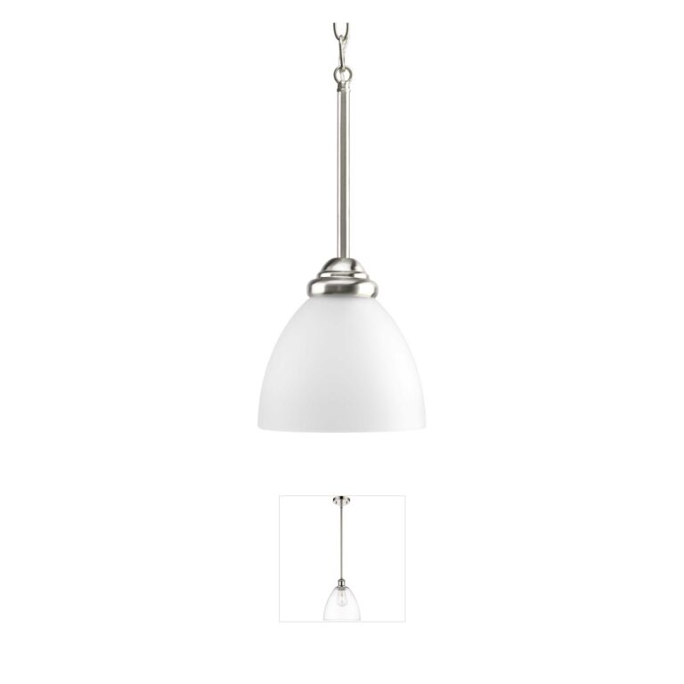 Progress Lighting Heart Collection Brushed Nickel Steel Mini Pendant