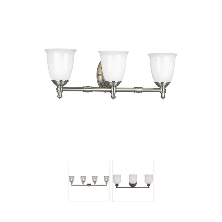Progress Lighting Victorian Brushed Nickel 3-Light Vanity