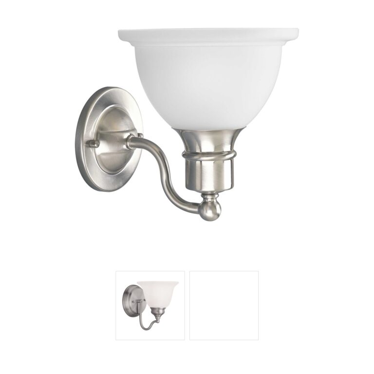 Progress Madison Brushed Nickel Steel Vanity Light with Etched Glass