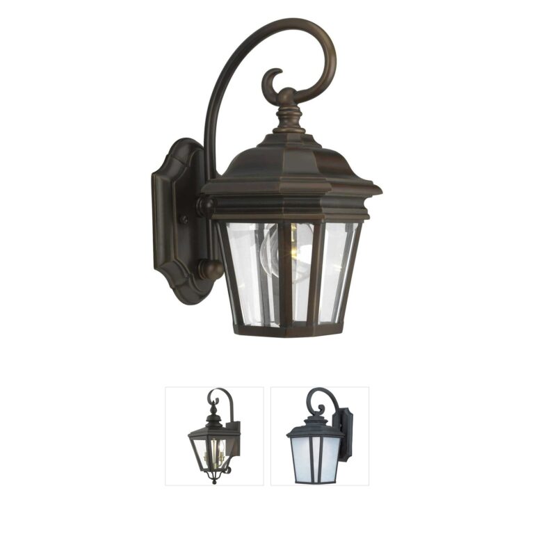 Progress Lighting Crawford Oil Rubbed Bronze Outdoor Wall Lantern with Clear Beveled Glass