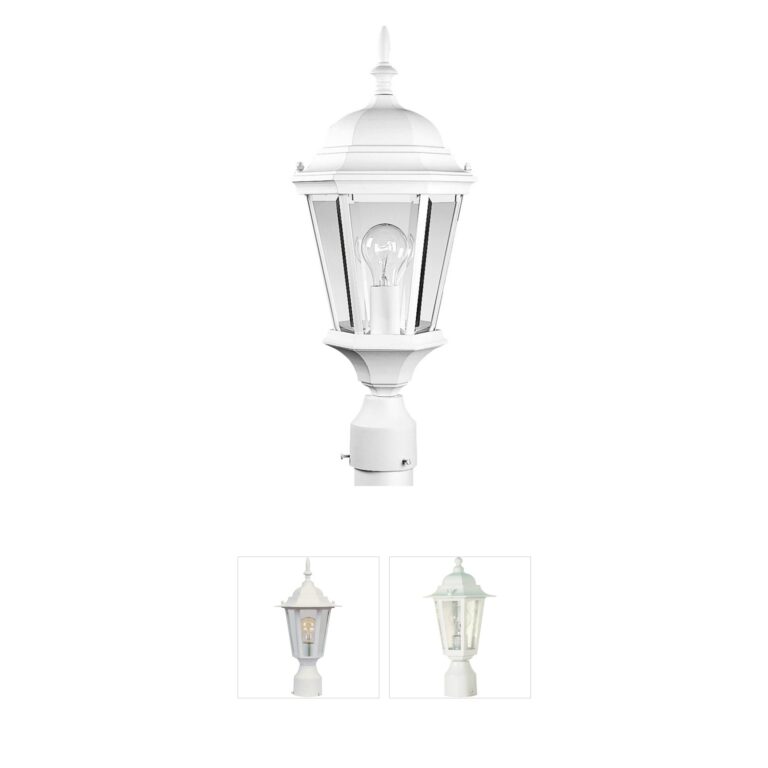 Progress Lighting Welbourne Textured White Outdoor Post Lantern