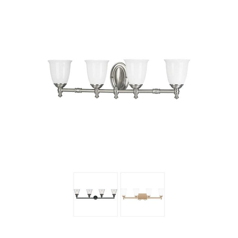 Progress Victorian Brushed Nickel 4-Light Vanity