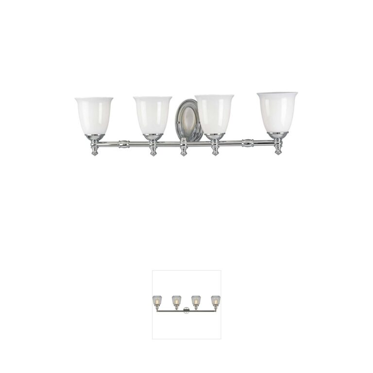 Progress Lighting Victorian Polished Chrome 4-Light Vanity