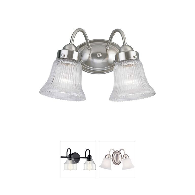 Progress Lighting Economy Fluted Glass Brushed Nickel Vanity Light