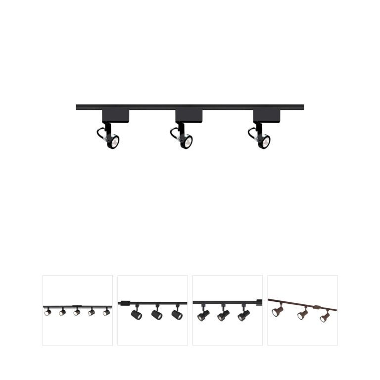 Nuvo Brentwood 48-Inch 3-Light Black Transitional Track Lighting Kit